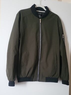 H.T.NIAO Men's Olive Green Bomber Jacket